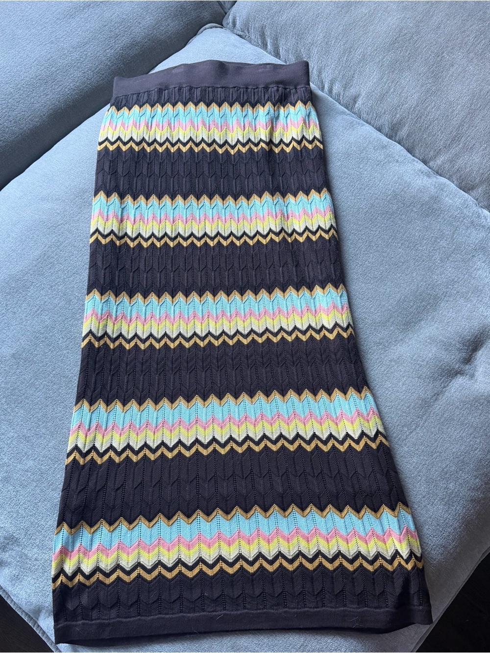 Missoni for Target Chevron Zig Zag Knit Maxi Long Skirt Brown Medium M